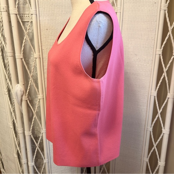 Talbots Shell Sweater Coral Pink Sleeveless Knit Blend Scoop Neck Plus size 1X - Picture 4 of 14